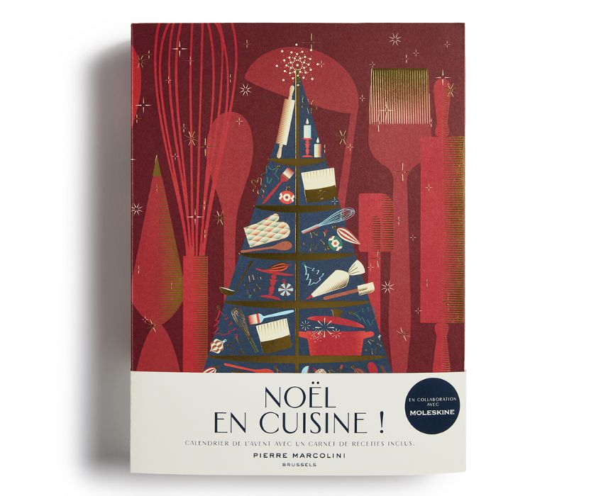 Adventskalender mit moleskine-rezeptbuch 