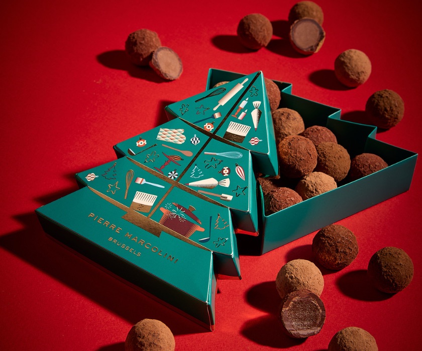 Weihnachtsbaum-trüffelbox