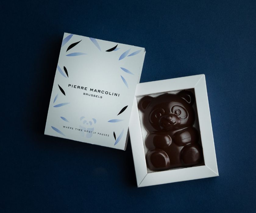 Coffret panda au chocolat noir  pierre marcolini