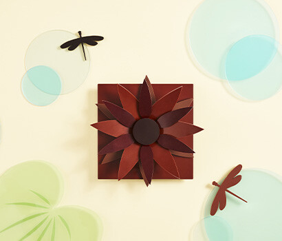 waterleliebloem in chocolade