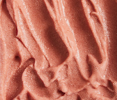 texture glace fraise