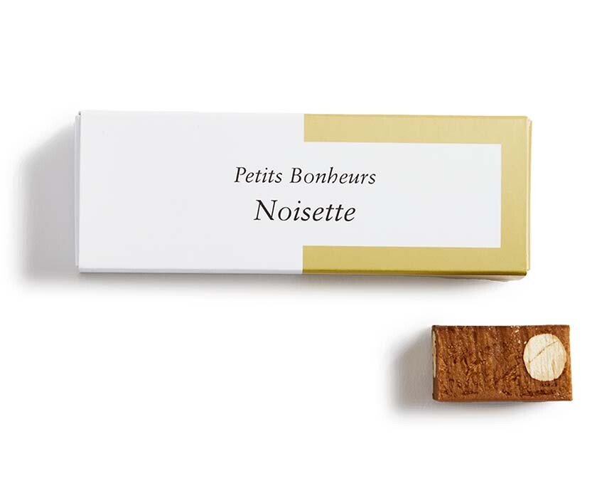 Reep met 5 petits bonheurs hazelnootpralin&eacute; Permanente collectie
